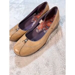 Merrell Charm‎ Saddle Performance Footwear Tan Leather Ballet Flats Size 8.5
